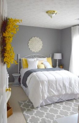 استفاده از رنگ طوسی در اتاق خواب